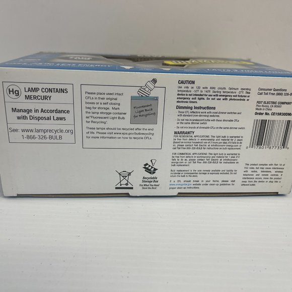 3pk Feit R30 Light Bulbs- Dimmable Frost Reflector Recessed Flood R30 65W... 896 - Picture 7 of 7